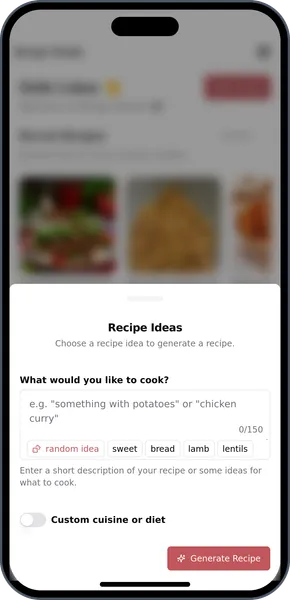 Personalized Recipes Using AI